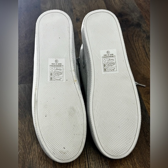 Lauren Lorraine Skippy Silver Glitter High-Top Sneakers – Size 10 - Picture 9 of 10